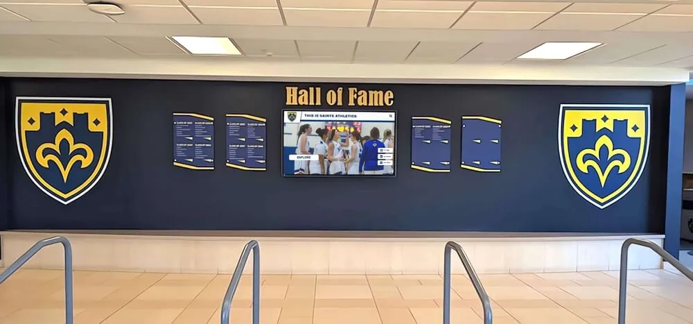 St. Scholastica Installation - Wall of Fame Installation